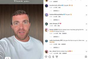 GOAT罗马诺INS粉丝数突破5000万，发视频致谢：Here We Go！