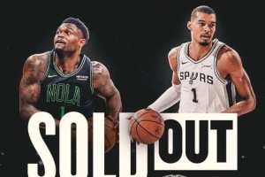 100万人有购票意向！NBA官方：马刺VS鹈鹕的巴黎和曼市赛门票售罄