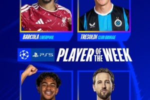 欧冠周最佳候选：巴尔科拉、特雷索尔迪、亚马尔和凯恩入围